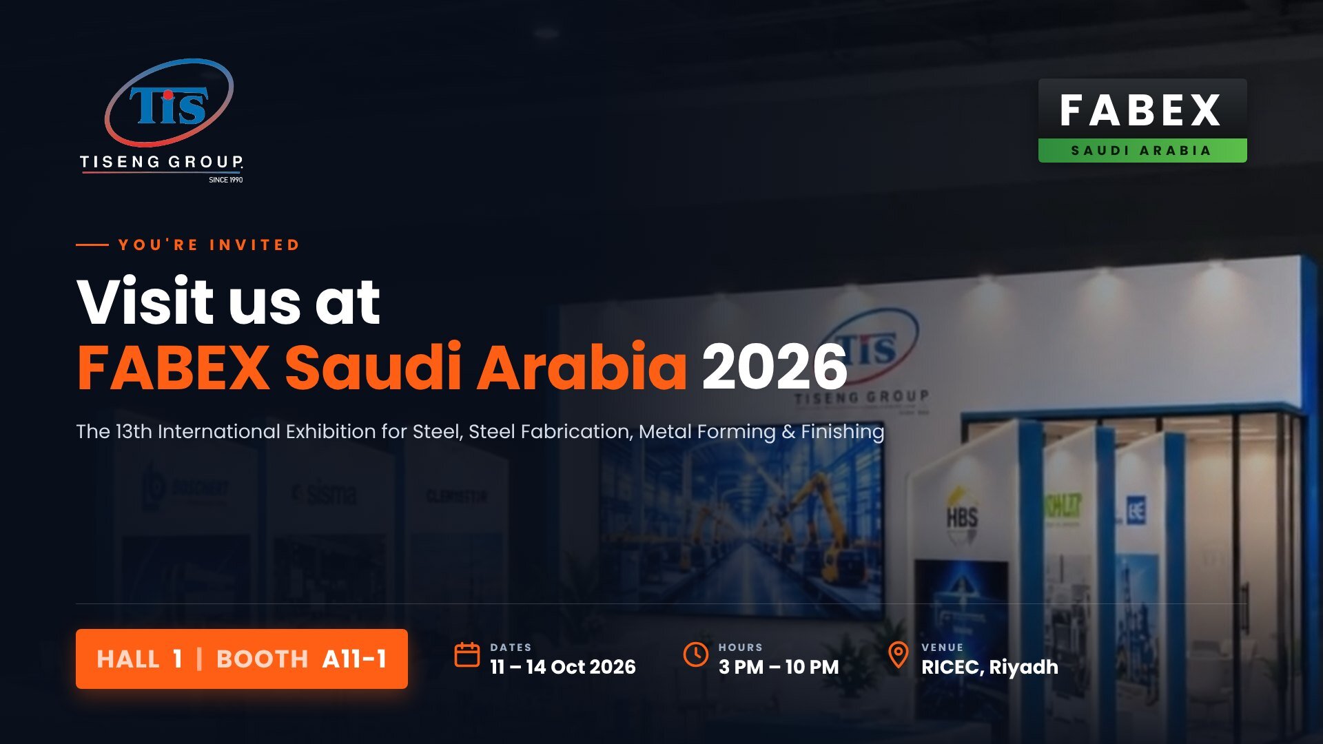 Meet us at FABEX Saudi Arabia 2026, Hall 1, Booth A11-1